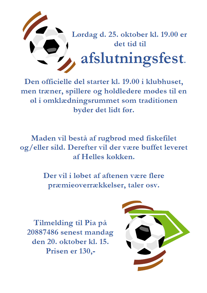 afslutningsfest